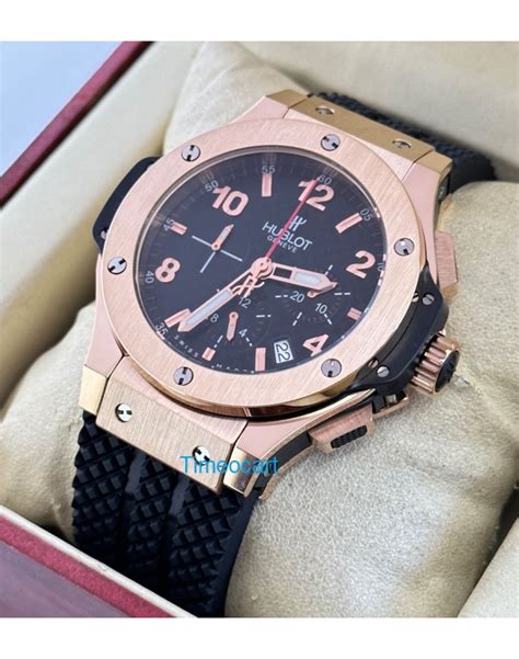 hublot geneve rose gold black face|Hublot big bang rose gold.